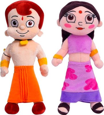 

Aaryav Lifestyle Cartoon Character Bheem Chutki - 33 cm(Multicolor)