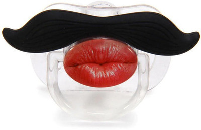 

SOLDOUT™ Red Lips Moustache Baby Teether/Soother Teether(Red)