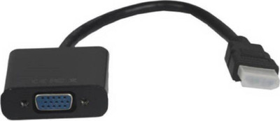 

DILURBAN TV-out Cable HDMI To VGA Audio Support Plug and Play Up to 1080P Full HD Display No External Power Required to Play HV07(Black, For TV)