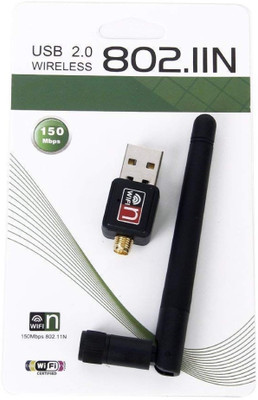 

TRUE SHOP 600Mbps USB WiFi Dongle Wireless Adapter 802.11n/g/b with Antenna For All PC, Laptops, Andrioid, IOS Devices USB Adapter USB Adapter(Black)