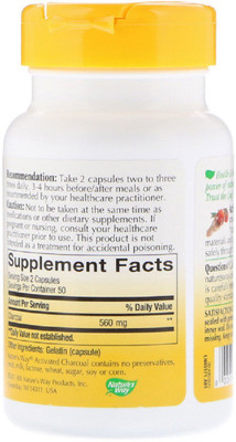 

Nature's Way Nature's Way, Activated Charcoal, 100 Capsules(100 No)