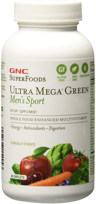 

GNC Ultra Mega Green Mens Sport Multi Tablets, 60 Count(60 No)