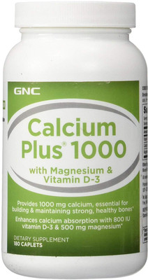 

GNC Calcium+ 1000 - 180 Caplets(180 No)