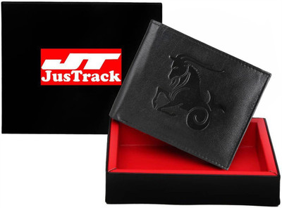 

JusTrack Men Casual Black Genuine Leather Wallet(1 Card Slot)