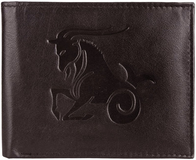 

JusTrack Men Casual Brown Genuine Leather Wallet(2 Card Slots), Black