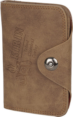 

Peacock Mundkar Boys Tan Artificial Leather Wallet(6 Card Slots), Brown