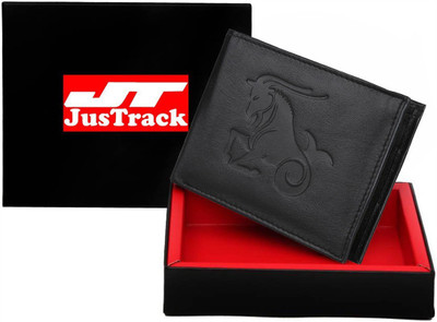

JusTrack Men Casual Black Genuine Leather Wallet(1 Card Slot)
