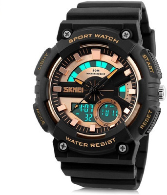 

Skmei Dual Time Men Sports Watch Alarm EL Backlight 50M Waterproof Wristwatch Watch - For Boys