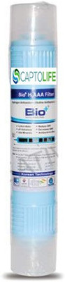 

CAPTOLIFE Bio+ H2 AAA Alkaline Filter 11 inches Best Quality 9.5 pH -250 ORP Adds Hydrogen Anti Oxidant Compatible with All RO and Water Purifiers 8000 Liter Capacity Solid Filter Cartridge(0.9, Pack of 1)