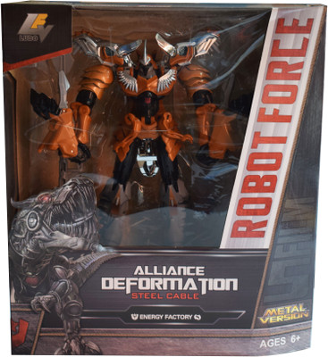

Kiditos Alliance Deformation Robot Transformer Grim lock Slag Scorn Snarl 21 CM Alloy Metal Version(Brown)
