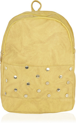 

Kleio Designer Studded Backpack for Women / Girls 12 L Backpack(Yellow)