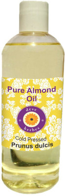 

Deve Herbes Pure Almond Oil (Prunus dulcis)-100% Natural Therapeutic Grade Cold Pressed(200 ml)