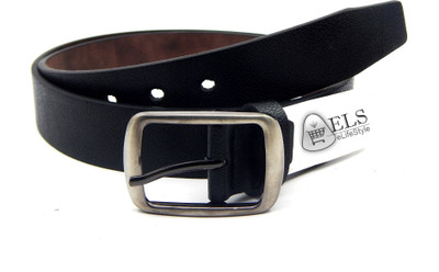 

ELS Men Formal, Casual, Evening, Party Black Artificial Leather Belt