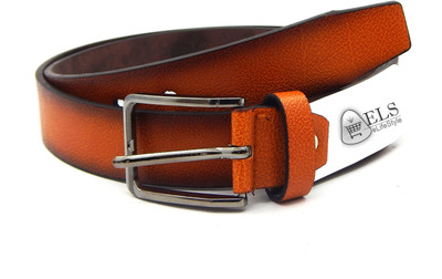 

ELS Men Formal, Casual, Evening, Party Tan Artificial Leather Belt