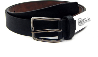 

ELS Men Formal, Casual, Evening, Party Black Artificial Leather Belt