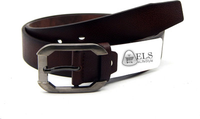 

ELS Men Formal, Casual, Evening, Party Brown Artificial Leather Belt