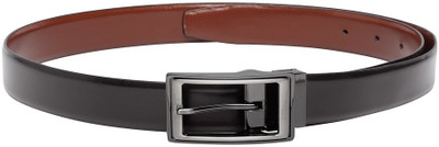 

TEAKWOOD Men Formal Black Genuine Leather Reversible Belt