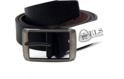 

ELS Men Formal, Casual, Evening, Party Black Artificial Leather Belt