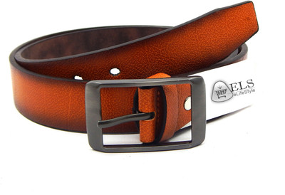 

ELS Men Formal, Casual, Evening, Party Tan Artificial Leather Belt