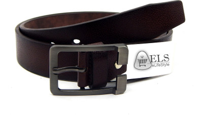 

ELS Men Formal, Casual, Evening, Party Brown Artificial Leather Belt