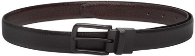 

TEAKWOOD Men Formal Black Genuine Leather Reversible Belt