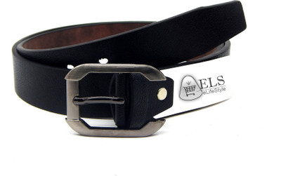 

ELS Men Formal, Casual, Evening, Party Black Artificial Leather Belt