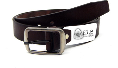 

ELS Men Formal, Casual, Evening, Party Brown Artificial Leather Belt