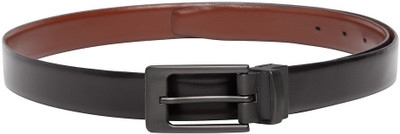 

TEAKWOOD Men Formal Black Genuine Leather Reversible Belt