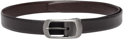 

TEAKWOOD Men Formal Black Genuine Leather Reversible Belt