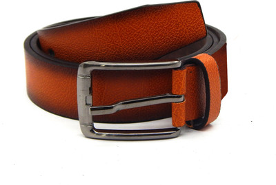 

ELS Men Formal, Casual, Evening, Party Tan Artificial Leather Belt