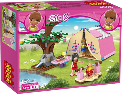 

Toyshine Girl's Picnic Play Campers Building Blocks - Pack of 172(Multicolor)