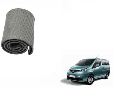 CARIZO Hand Stiched Steering Cover For Nissan Evalia(Grey, Leatherite)
