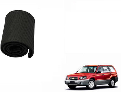 CARIZO Hand Stiched Steering Cover For Chevrolet Forester(Black, Leatherite)
