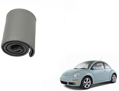 CARIZO Hand Stiched Steering Cover For Volkswagen Beetle(Grey, Leatherite)