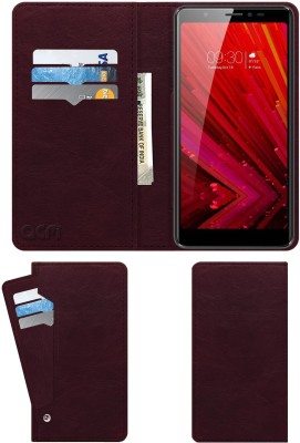 ACM Flip Cover for Micromax Hs1(Maroon, Cases with Holder, Pack of: 1)