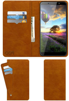 ACM Flip Cover for Itel A62(Gold, Cases with Holder, Pack of: 1)