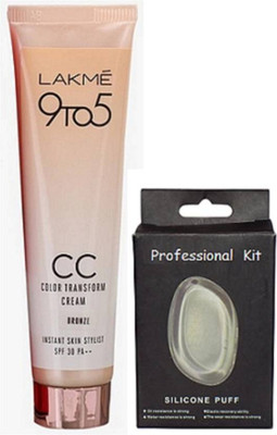 

professional kit Silicon Puff, 9 To 5 C C Cream(Set of 2)
