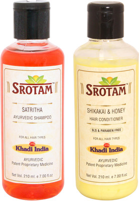 

Srotam Satritha Shampoo And Shikakai & Honey Conditioner Sls-paraben Free (Set Of 1 Bottle Each)(Set of 2)