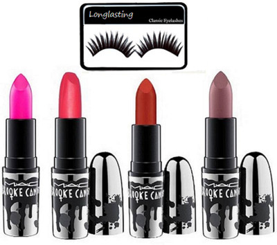 

Longlasting Eyelashes , Matte Mluti Shades Lipstick(Set of 5)