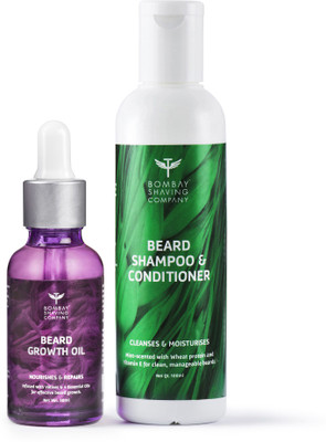 

Bombay Shaving Company Beard Oil & Wash - 2 in 1 Combo (Mint-scented)(Set of 2)