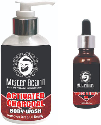 

Mister Beard ACTIVATED CHARCOAL BODY WASH WITH MOOCH OIL(Set of 2)