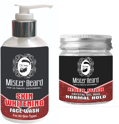 

Mister Beard SKIN WHITENING FACEWASH WITH HAIR WAX NORMAL(Set of 2)
