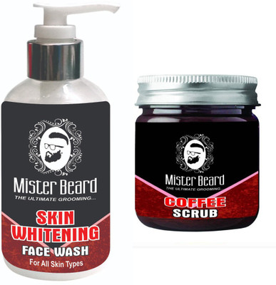 

Mister Beard SKIN WHITENING FACEWASH WITH COFFEE SCRUB(Set of 2)