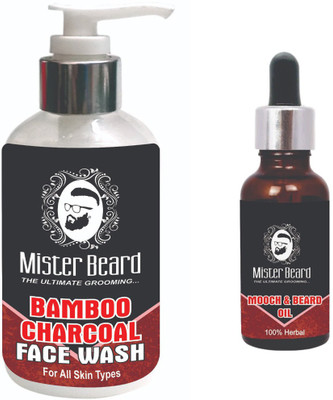 

Mister Beard BAMBOO CHARCOAL FACE WASH WITH MOOCH OIL(Set of 2)