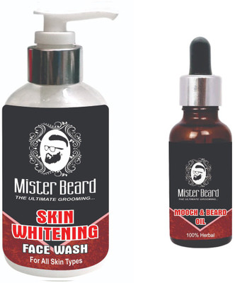 

Mister Beard SKIN WHITENING FACEWASH WITH MOOCH OIL(Set of 2)
