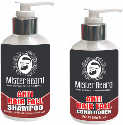 

Mister Beard ANTI HAIR FALL SHAMPOO WITH CONDITIONER(Set of 2)