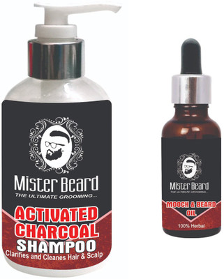 

Mister Beard ACTIVATED CHARCOAL SHAMPOO WITH MOOCH OIL(Set of 2)
