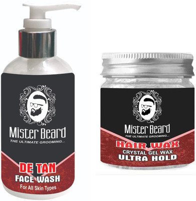 

Mister Beard DE TAN FACEWASH WITH HAIR WAX ULTRA(Set of 2)