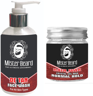 

Mister Beard DE TAN FACEWASH WITH HAIR WAX NORMAL(Set of 2)