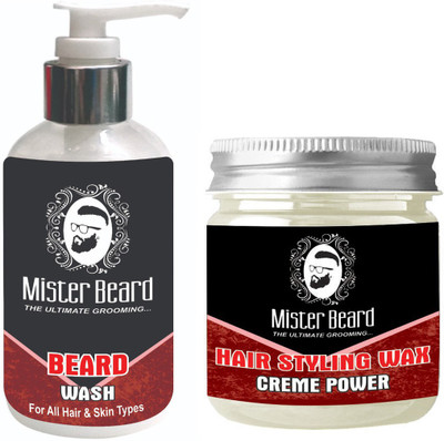 

Mister Beard BEARD WASH WITH HAIR WAX CRÈME(Set of 2)